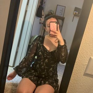 Flowy Black Mini Dress